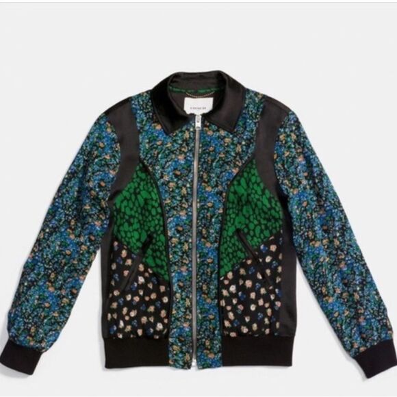 Coach 1941 Silk Floral varsity Bomber Utility Flight Jacket. Small - Picture 3 of 11